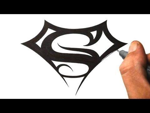 Tribal Superman Logo - How to Draw Superman Logo - Tribal Tattoo Design 2 | mdp.lt