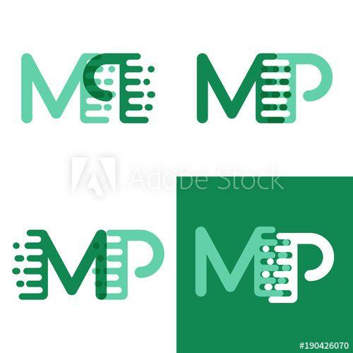 Green MP Logo - MP letters logo with accent speed in light green and dark green ...