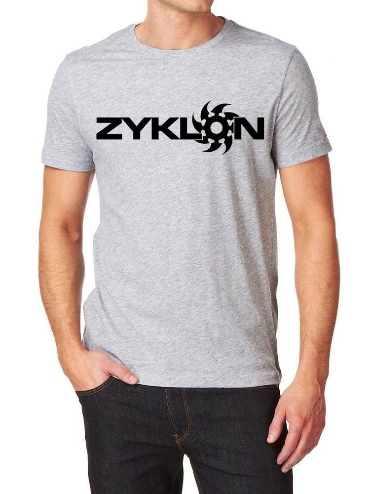 Zyklon Logo - Zyklon LOGO FRUIT OF THE LOOM T-SHIR S-XXL GREY, WHITE | eBay