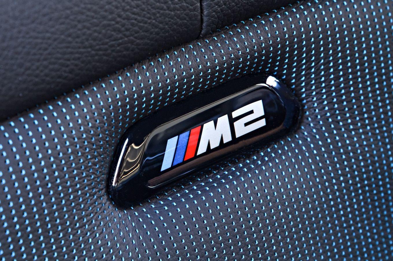 BMW M2 Logo - 2019 BMW M2 Competition logo on seat - Motortrend