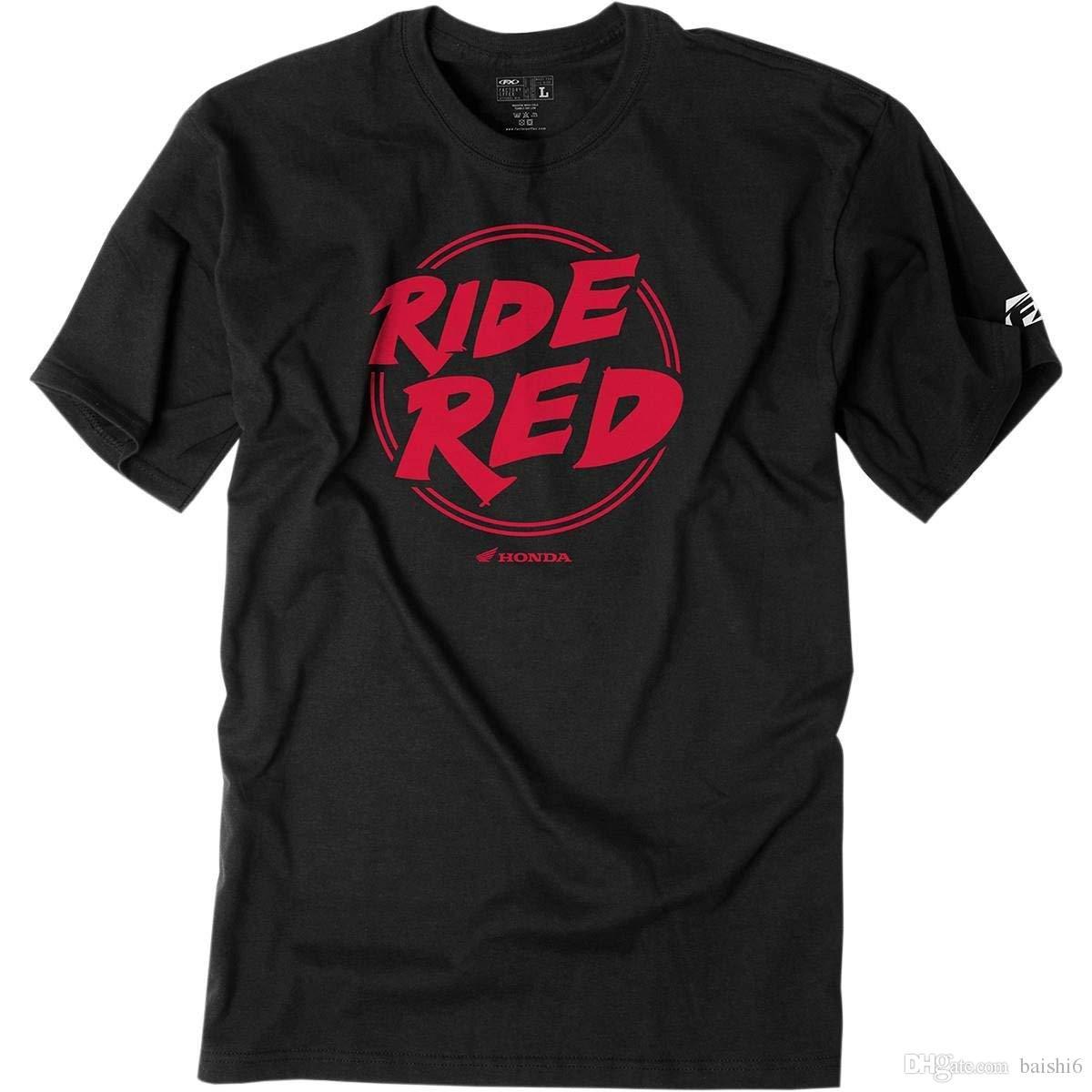 Red Circle White L Logo - Factory Effex 1983314 Ride Red Circle Youth T Shirt Black, Large ...