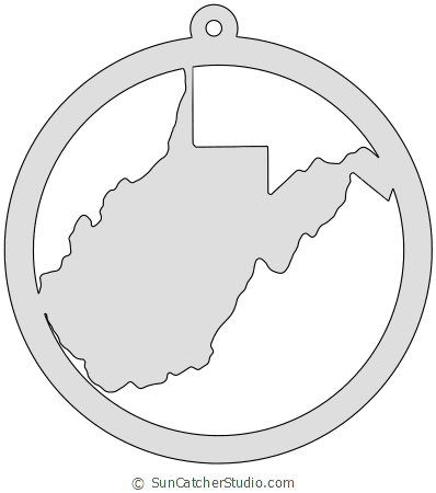 Printable WV Logo - West Virginia - Map Outline, Printable State, Shape, Stencil, Pattern