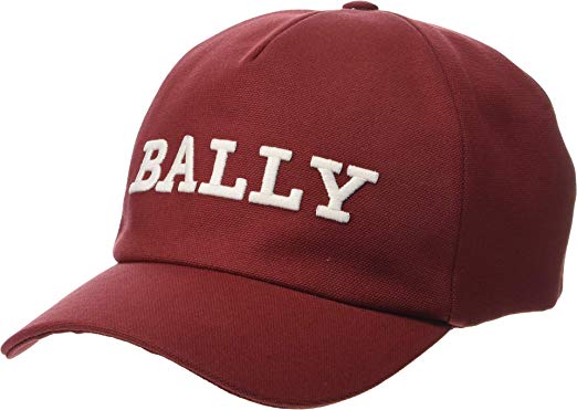 Bally Fashion Logo - BALLY Men's Logo Baseball Cap Red MD (58) at Amazon Men's Clothing