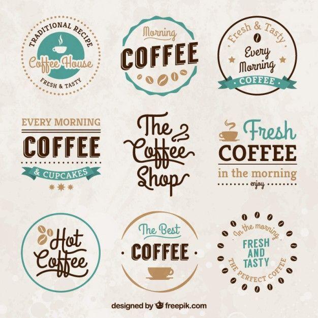 Vintage Coffee Logo - Vintage coffee house badges Vector | Free Download