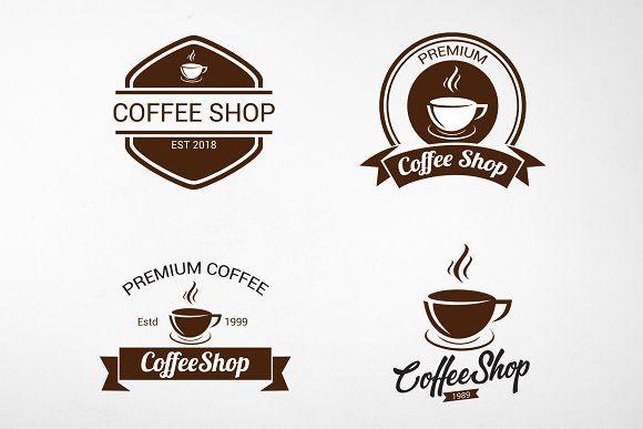 Vintage Coffee Logo - Vintage Coffee Logo and Badges Logo Templates Creative Market