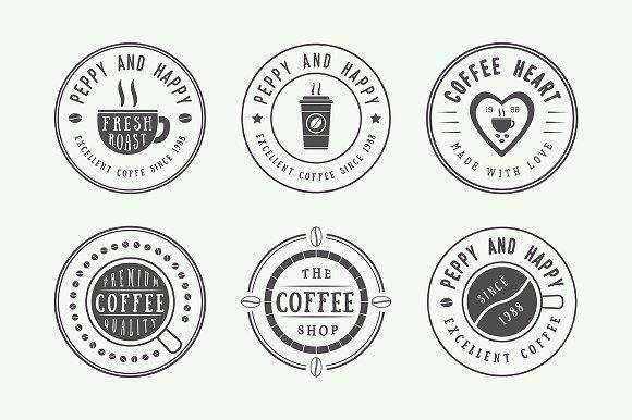 Vintage Coffee Logo - Set of vintage coffee logos Logo Templates Creative Market