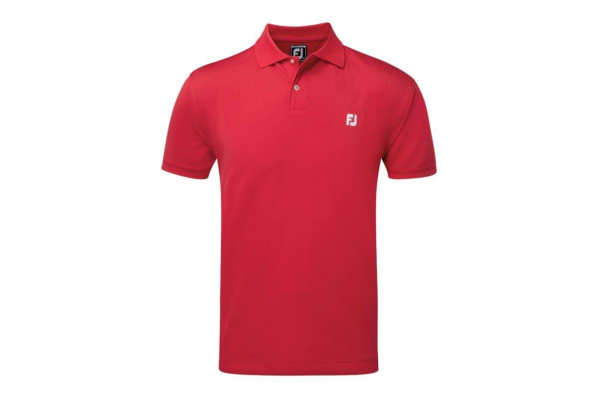 White Red L Logo - Footjoy Stretch Pique Chest Logo Red White (l) - Golf Accessories ...