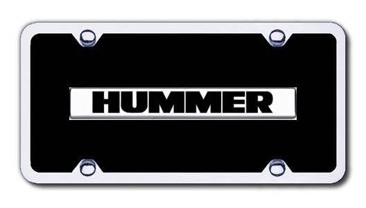 Hummer H2 Logo - Hummer Name License Plates (Logo Tags) - Black with Frame - Hummer ...