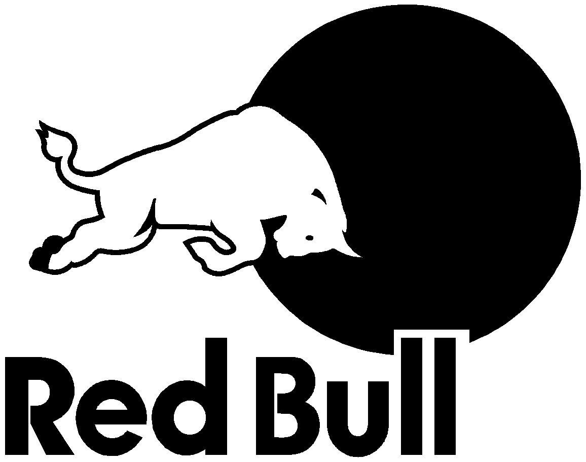 red bull logo black and white vector