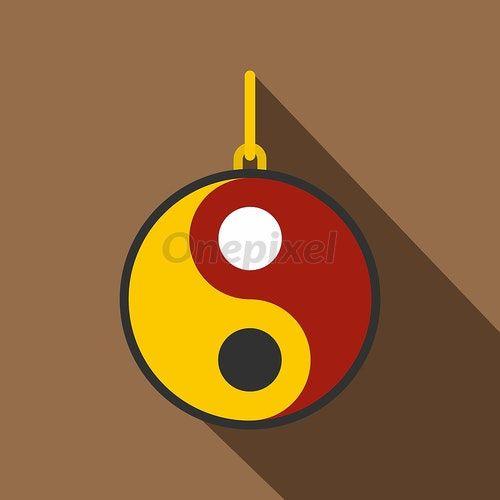 Ying Yang Bird Logo - Ying yang symbol of harmony and balance icon