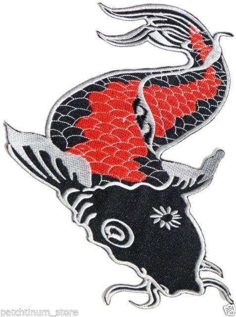 Ying Yang Bird Logo - Koi Fish Ying Yang Embroidery Patch Sew Iron on Craft Jacket T Shirt