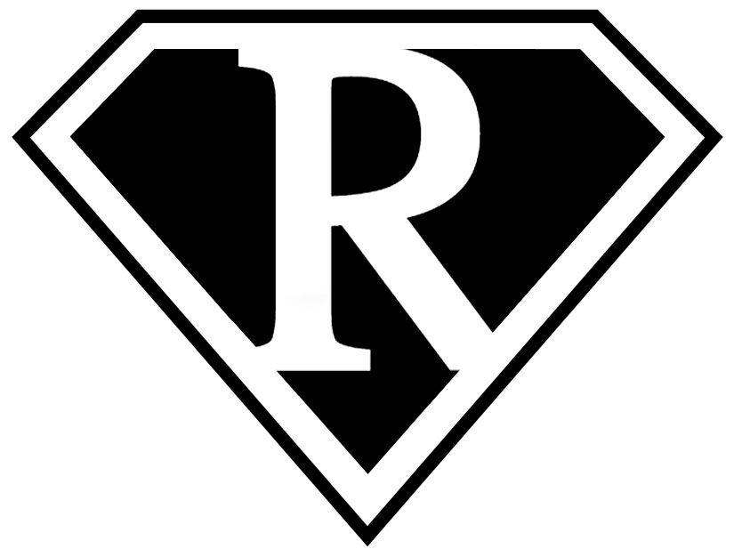 White R Logo - R superhero Logos