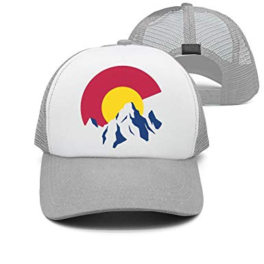 Colorado Mountain Logo - Godfer Arabe Colorado Mountain Logo (2) Flat Brim Baseball Caps