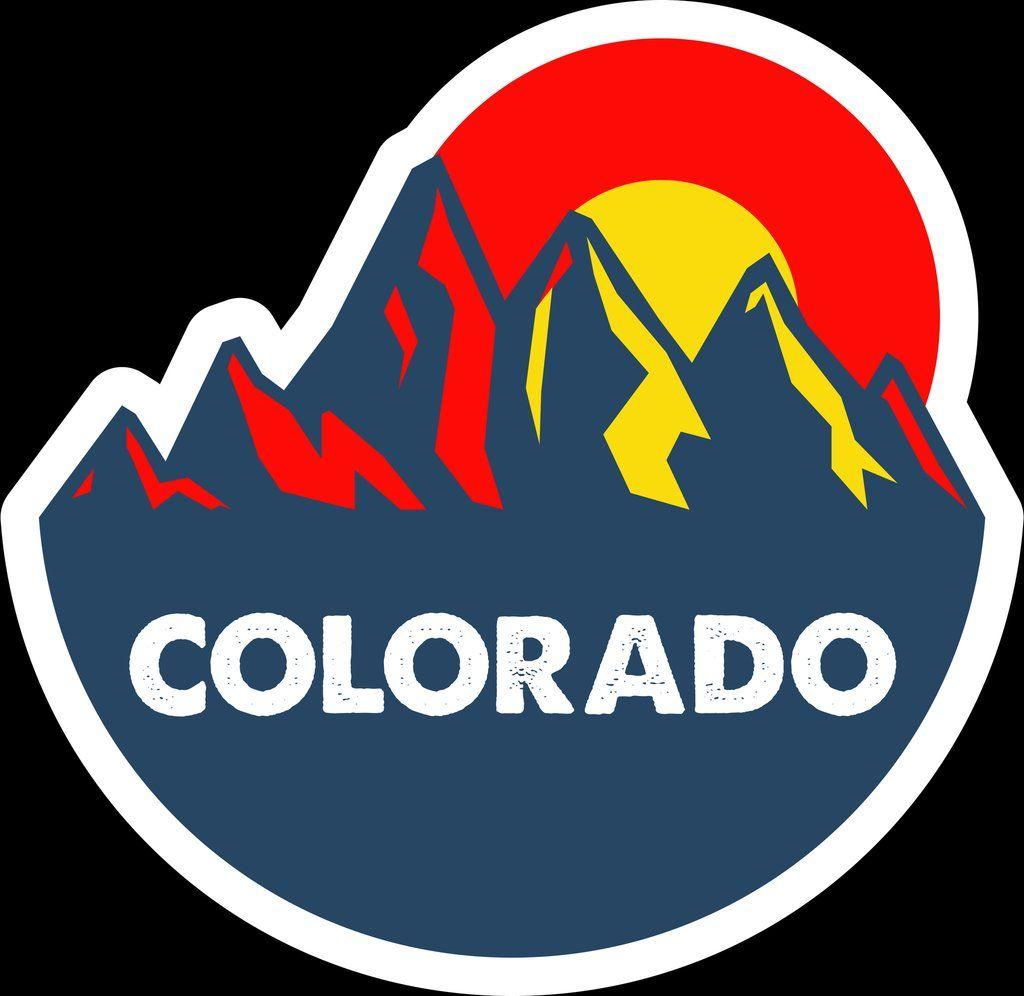 Colorado Mountain Logo - Colorado Mountain Sun Sticker 3 pack