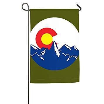 Colorado Mountain Logo - Amazon.com: Colorado Mountain Logo Seasonal Garden Flag Festive ...