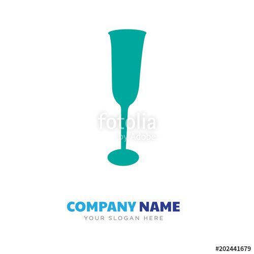 Champagne Company Logo - champagne flute company logo design