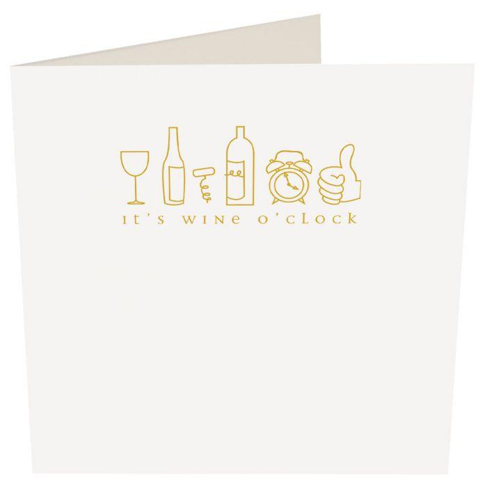 Champagne Company Logo - Its Wine Oclock Gift Card by Caroline Gardner