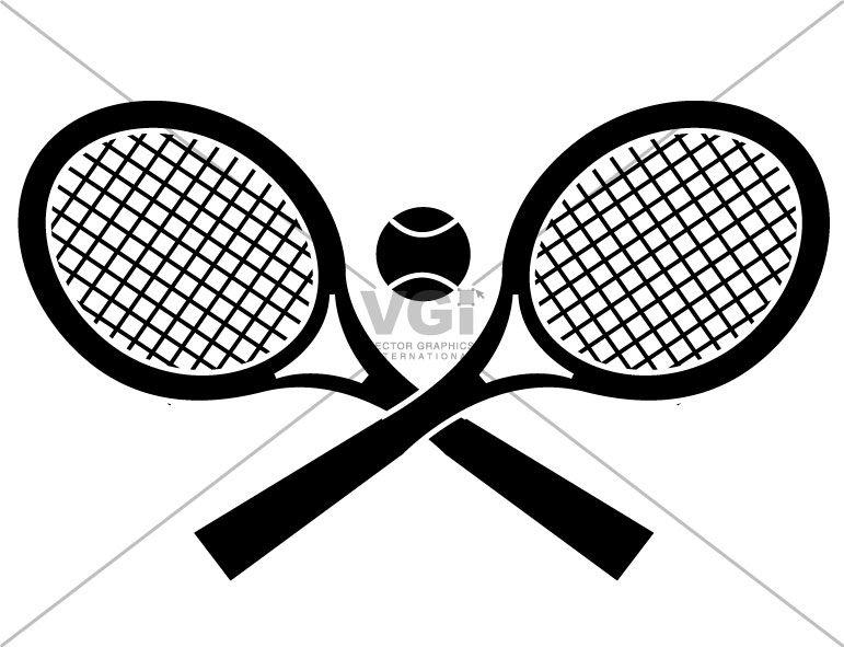 Tennis Racket Logo - Free Tennis Ball And Racket Black And White, Download Free Clip Art ...