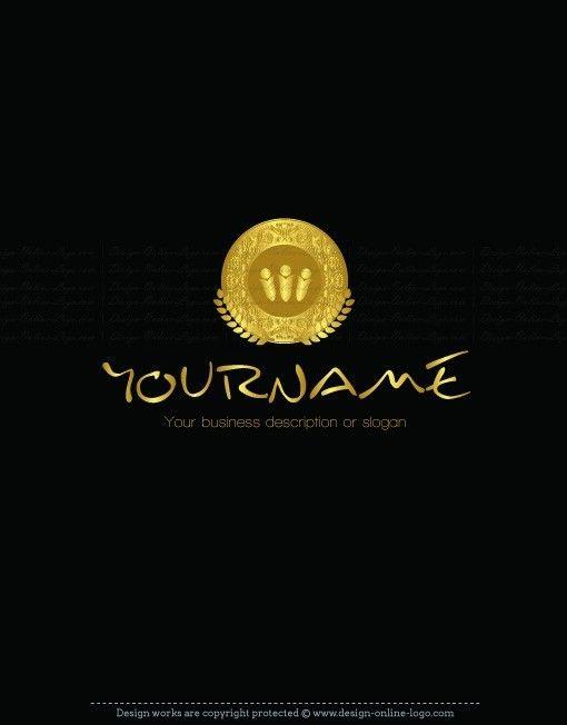 Coin Logo - Exclusive Design: Gold coin Logo + Compatible FREE Business Card