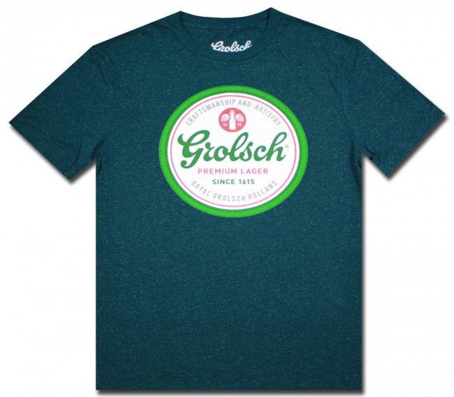 Grolsch Logo - Grolsch Premium Lager Heather Green T Shirt