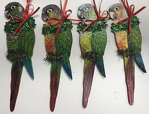 Pineapple Bird Logo - Parrot Christmas Ornament Green-Cheeked Conure Pineapple Cinnamon ...
