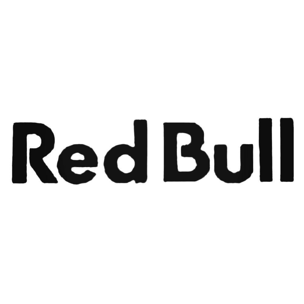 Black White and Red Bull Logo - Red Bull Text Logo Decal Sticker