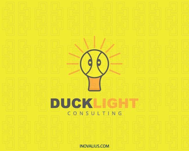 Duck Company Logo - Duck Light Logo Design
