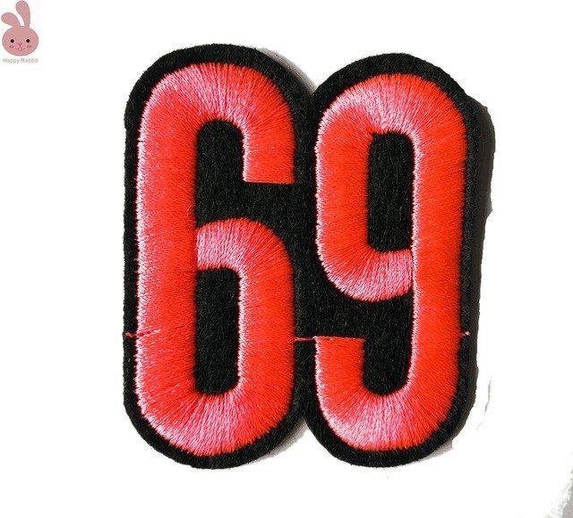 Red Mark Clothing Logo - 2017 new NO.69 mark Clothes Embroidered Iron on Patches for Clothing ...