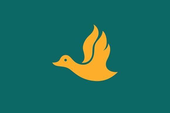 Duck Company Logo - Flying Duck. Company Logo Template Design. Company Logo Template