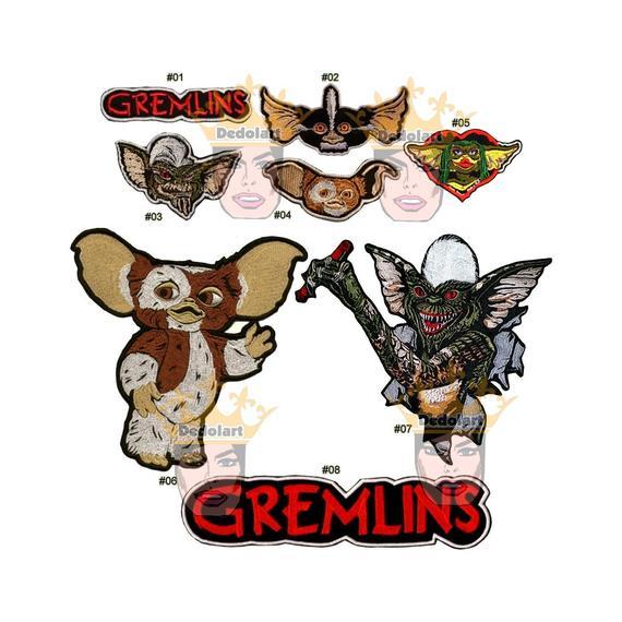 Stripe Gremlin Logo - Gremlins Embroidered Patch Big or Small Movie Film Word Logo | Etsy