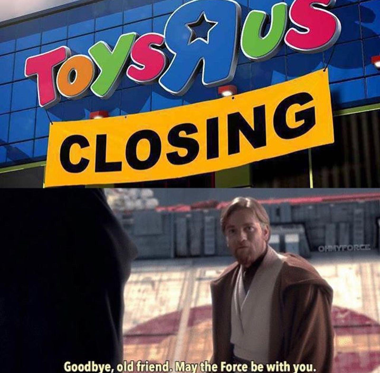 Old Toys R Us Logo - Goodbye Toys R Us and may the Force be with you. : PrequelMemes