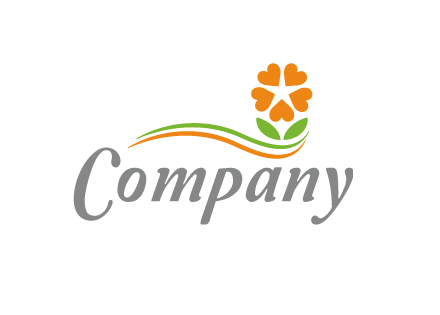 Orange Flower Company Logo - Flower Logo Design - Stellinadiving