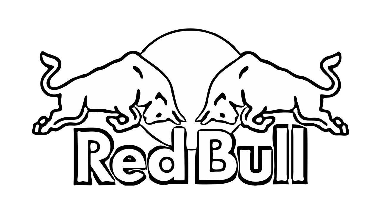 Black White and Red Bull Logo - How to Draw the Red Bull Logo (symbol) - YouTube