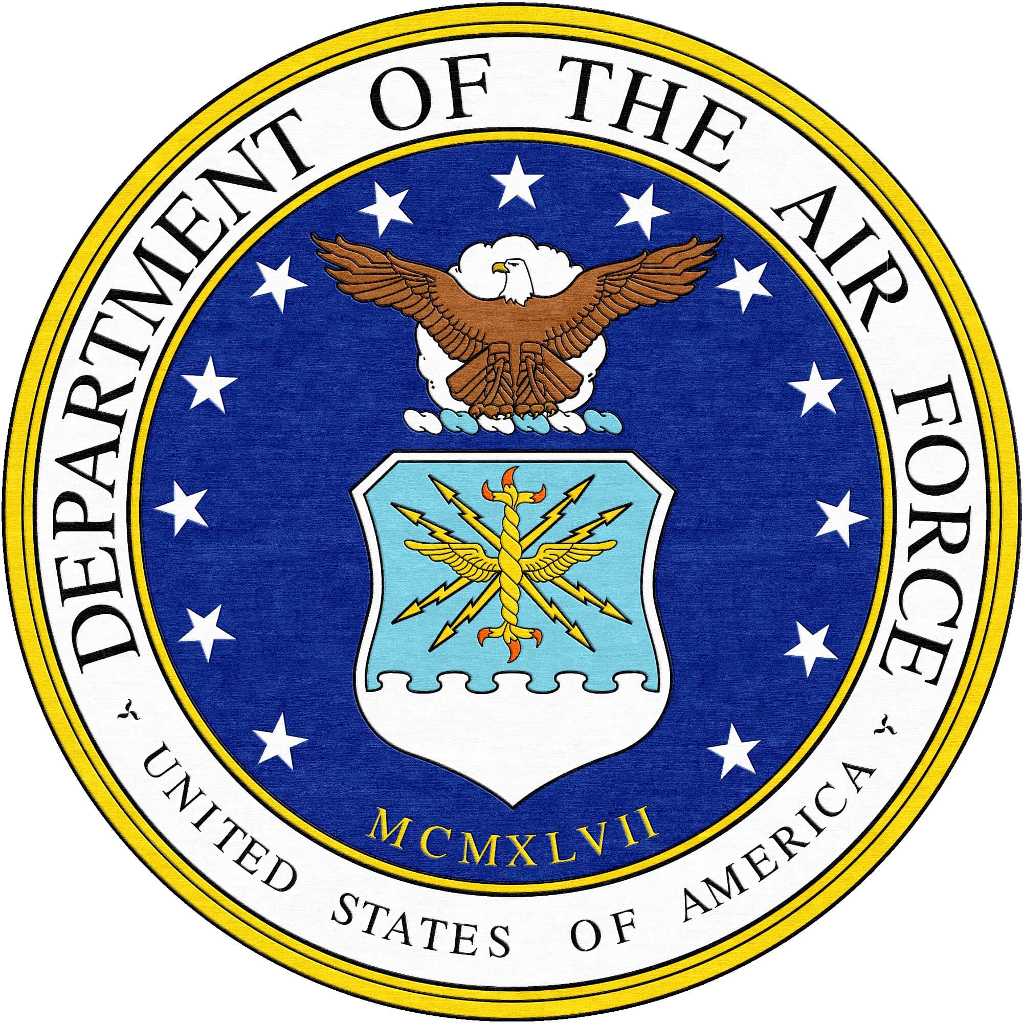 www Air Force Logo - US Air Force Round Logo Rug