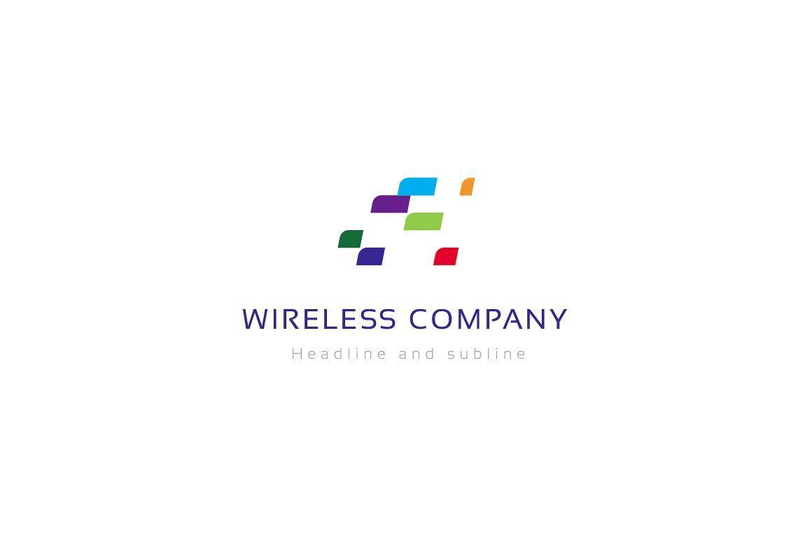 Wireless Company Logo - Wireless company logo. ~ Logo Templates ~ Creative Market