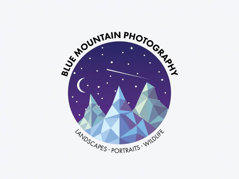 Stars and Mountain Logo - Blue Mountain Logo Concept
