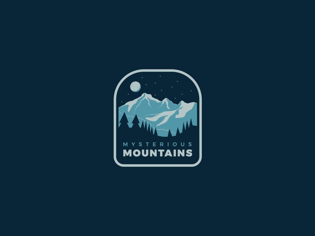 Stars and Mountain Logo - Logo for sale - Mysterious Mountains by Kanades | Dribbble | Dribbble