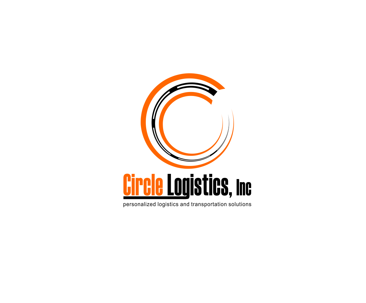 With Orange Circle Transportation Company Logo - It Company Logo Design for Circle Logistics, Inc Personalized ...