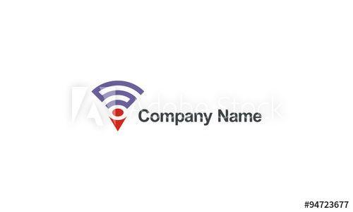 Wireless Company Logo - people wireless technology company logo this stock vector