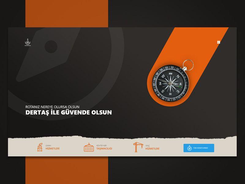 With Orange Circle Transportation Company Logo - Transport Company (DERTAS) by Burak Yılmaz