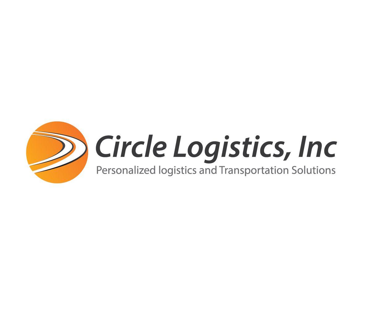 With Orange Circle Transportation Company Logo - It Company Logo Design for Circle Logistics, Inc Personalized