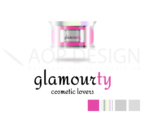 Cosmetic Store Logo - AOP Design - GlamourTy Cosmetic Logo start pack, logo for Cosmetic Shop