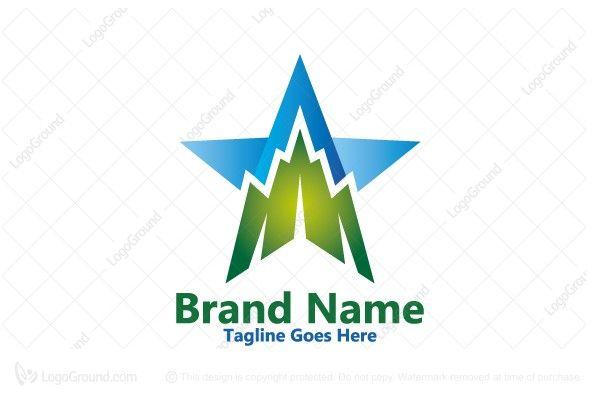 Stars and Mountain Logo - Mountain stars Logos