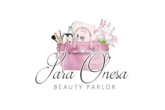 Cosmetic Store Logo - Purse Logo Chic Logo Pink Purse Makeup bag logo Makeup