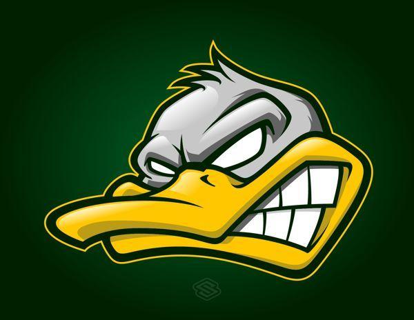 Green and Yellow Sports Logo - Duck Logos
