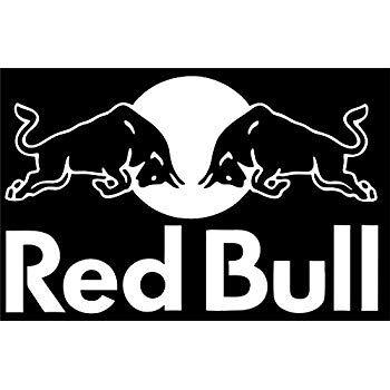 Black White and Red Bull Logo - Redbull Logo (White): Automotive