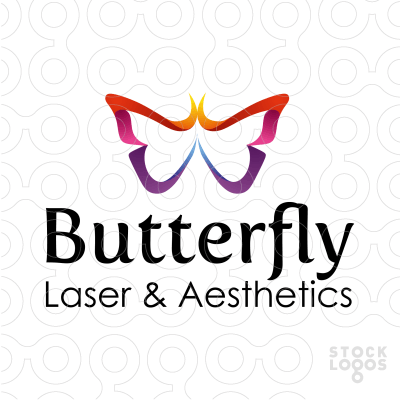 Cosmetic Store Logo - Logo shows a unique shape of a butterfly. Logo can be used
