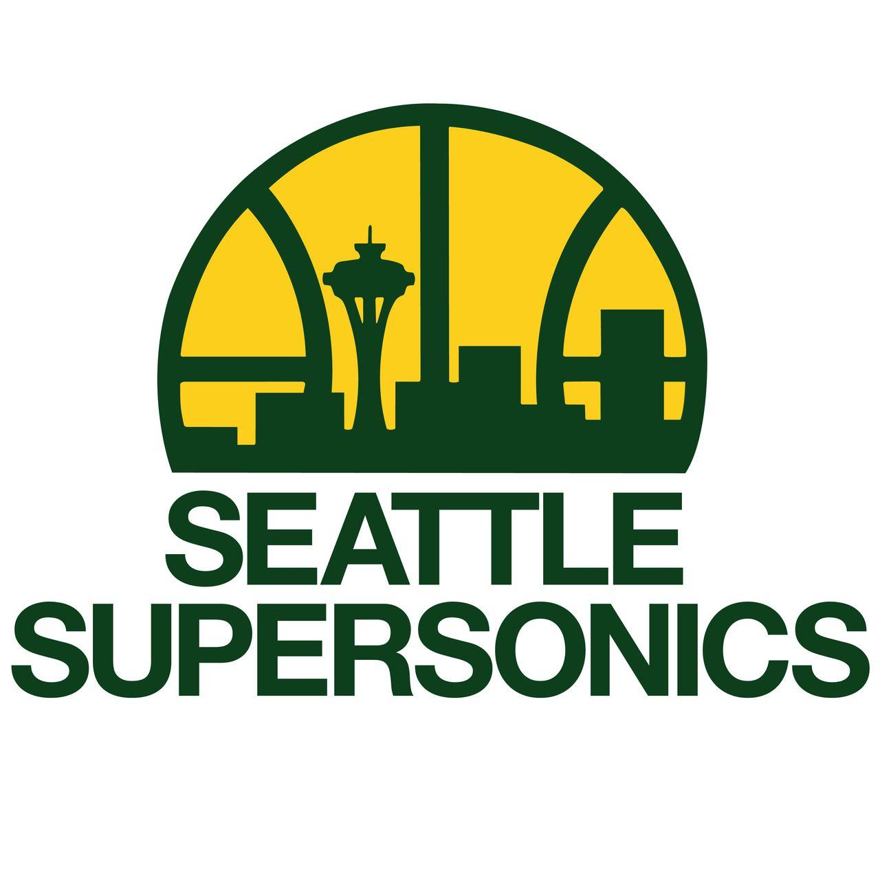 Green and Yellow Sports Logo - Seattle Supersonics | Seattle Love | Pinterest | NBA, Sports logo ...
