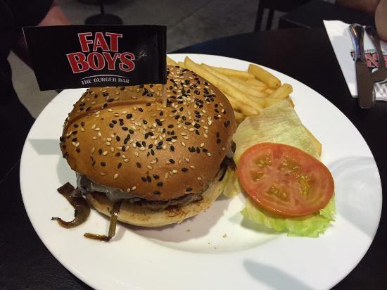 Fat Boys Burgers Logo - My Husband's Burger ;) - Picture of Fat Boys - Burger bar, Singapore ...