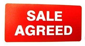Red Rectangle Logo - Property Sales Labels, Text: SALE AGREED, Red, Rectangle, Estate